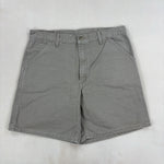 CARHARTT GREY WASH SHORTS - LARGE