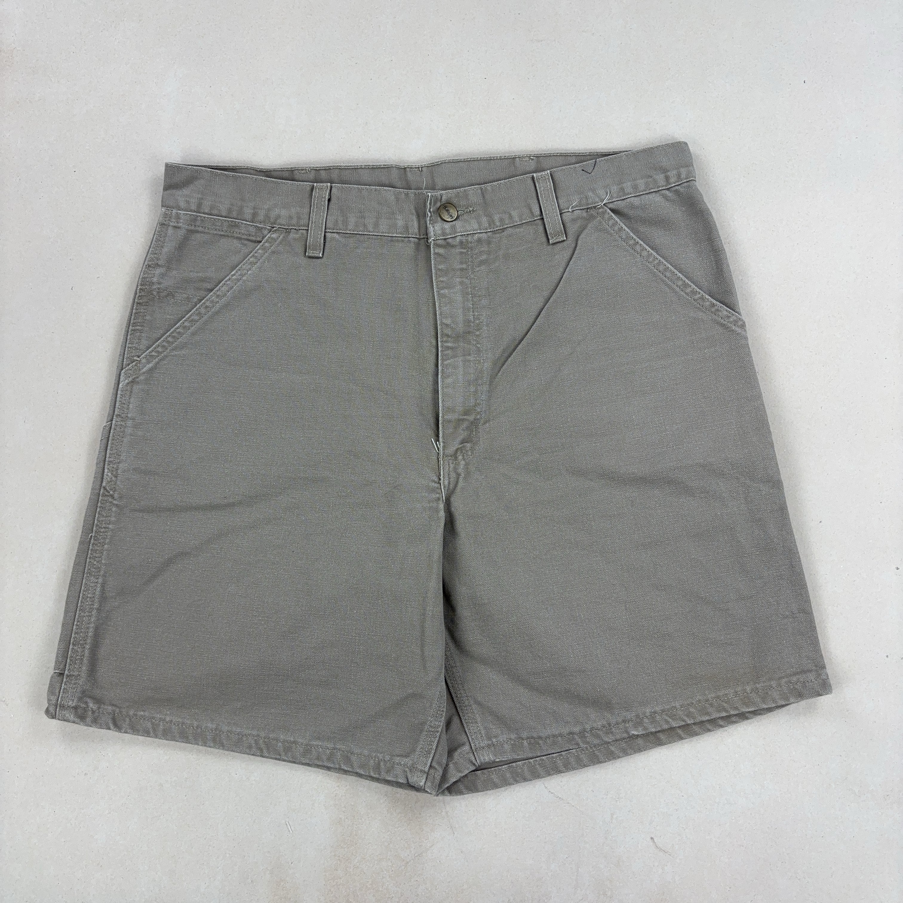 CARHARTT GREY WASH SHORTS - LARGE
