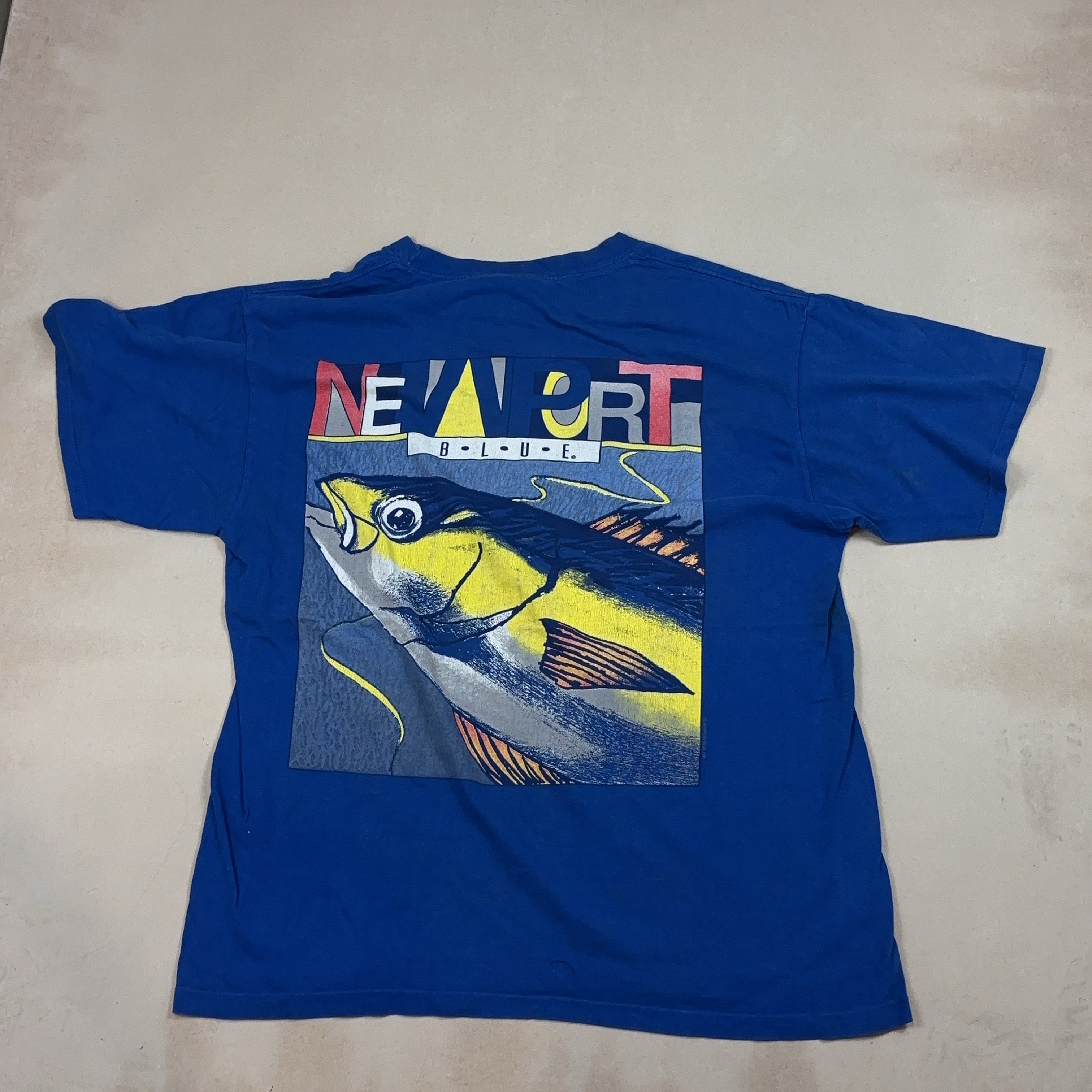 NEWPORT BLUE TEE - 2X LARGE