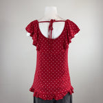 RED POLKA DOT TOP - LARGE