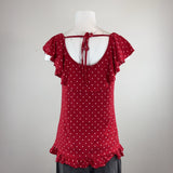 RED POLKA DOT TOP - LARGE