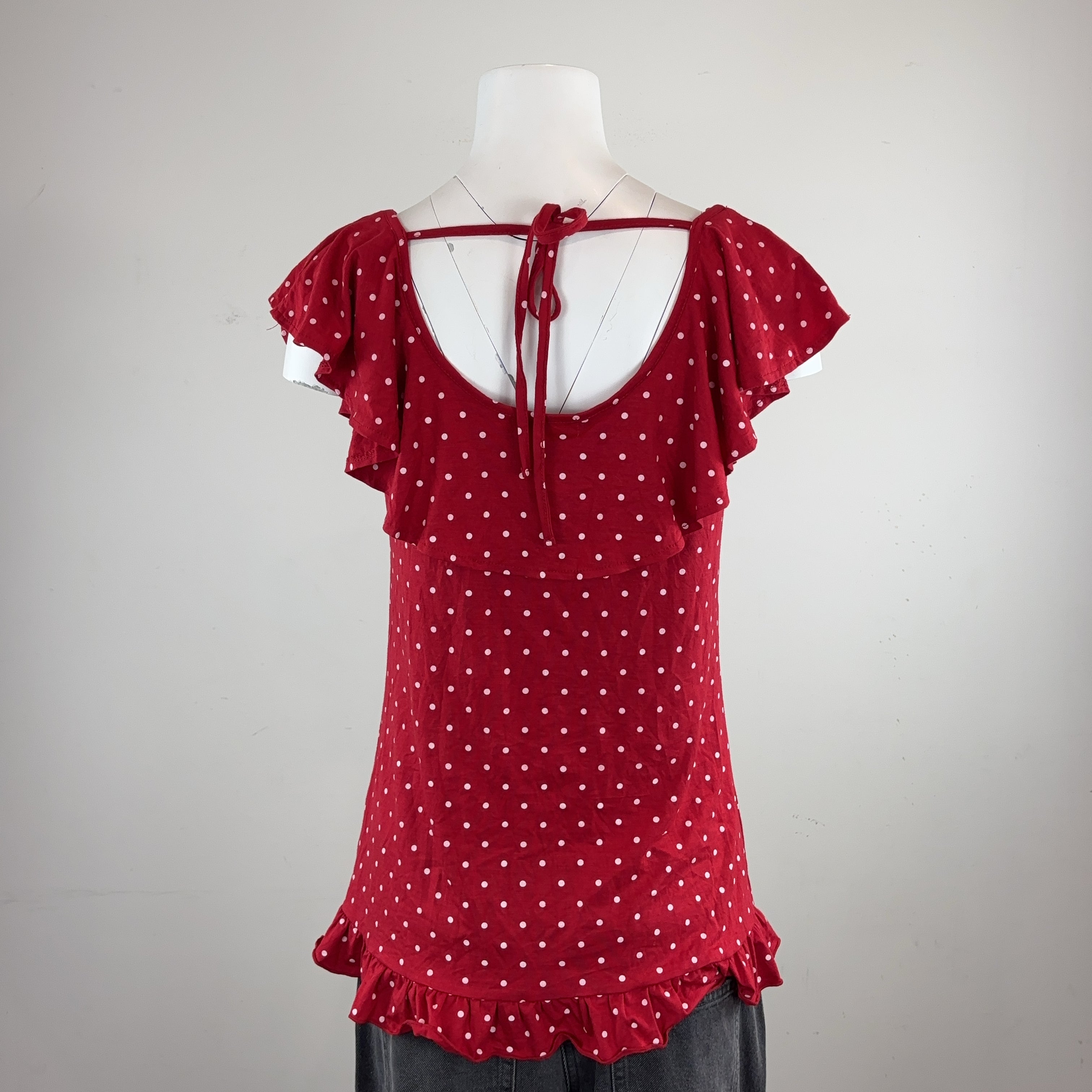 RED POLKA DOT TOP - LARGE