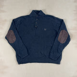CHAPS NAVY KNIT - MEDIUM