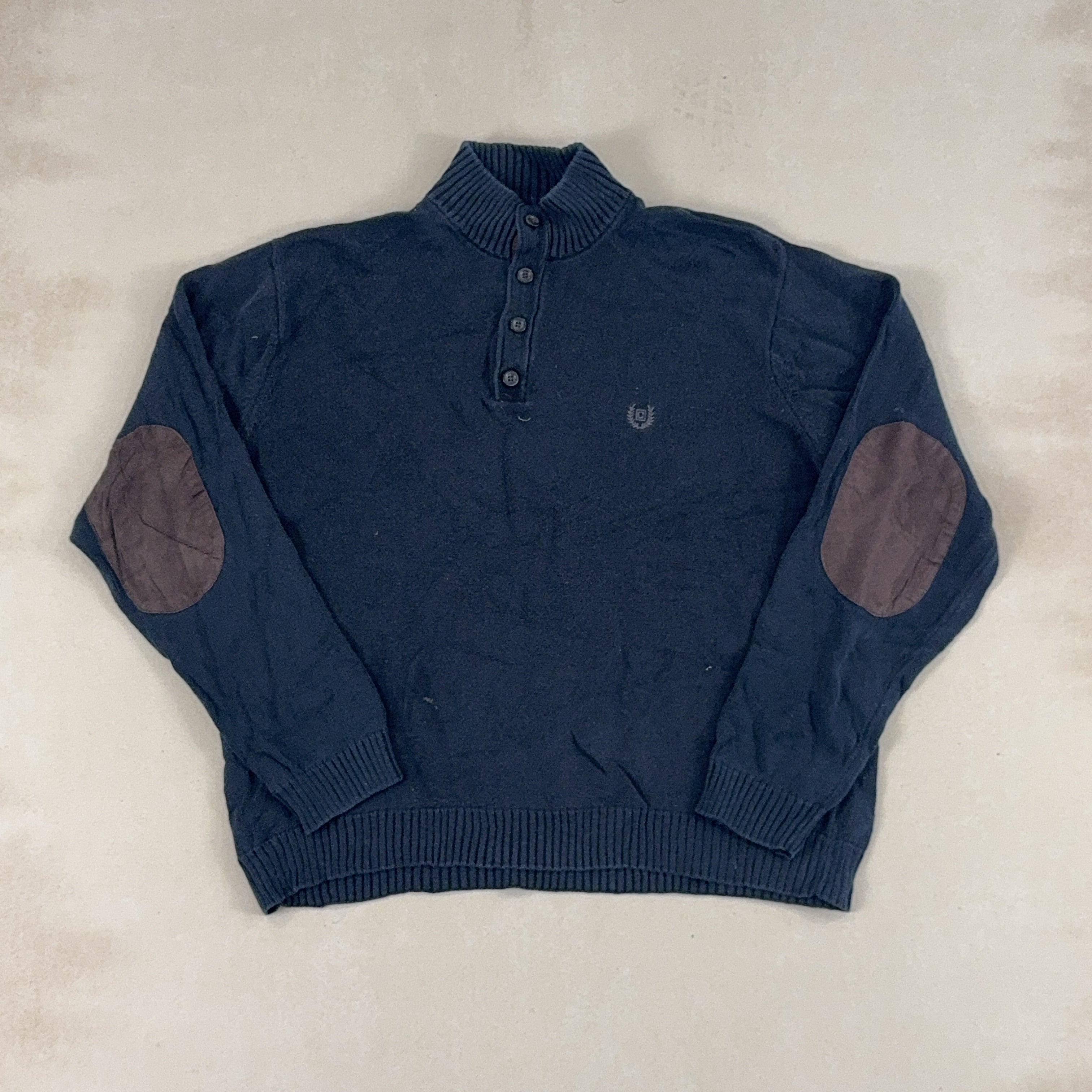CHAPS NAVY KNIT - MEDIUM
