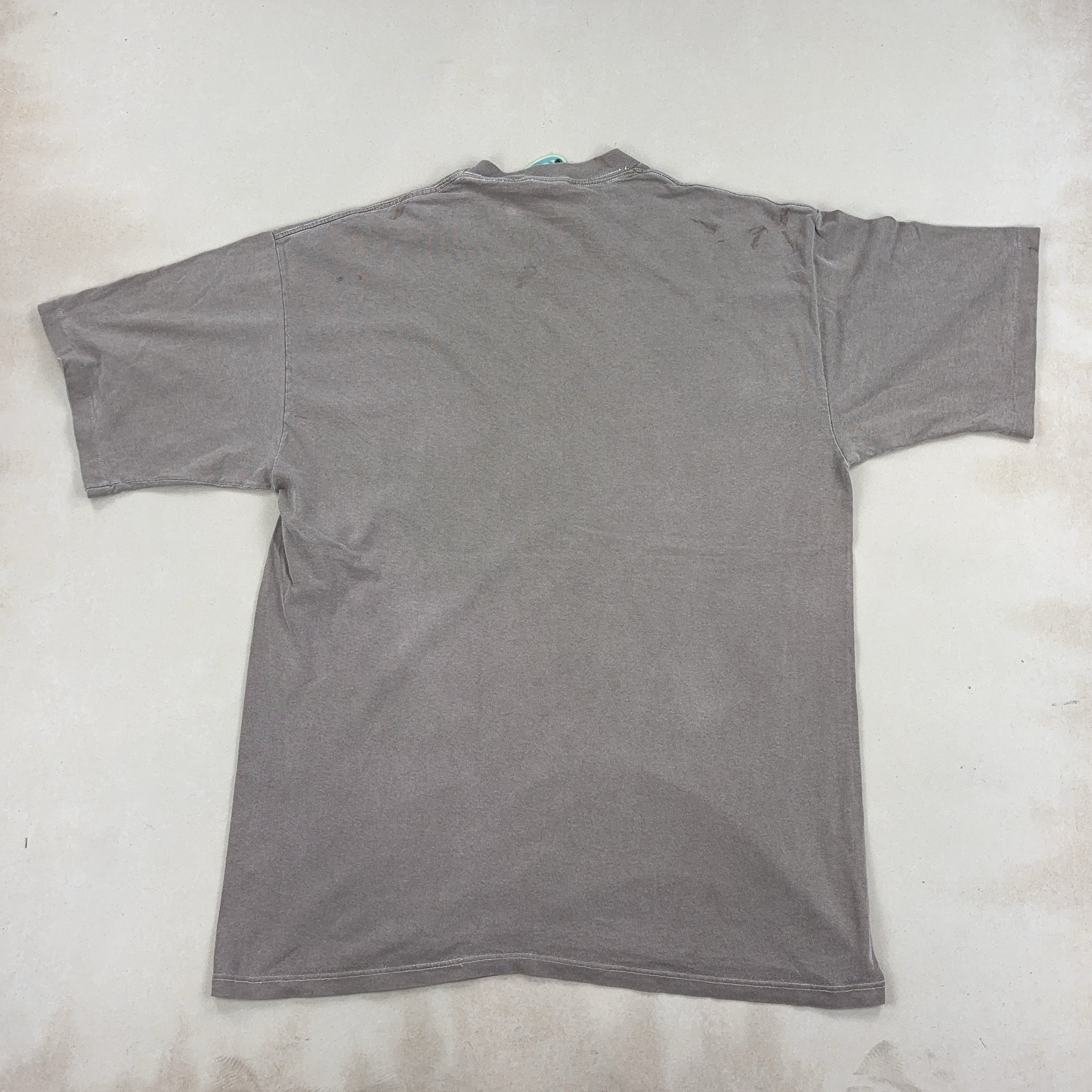 GRAPHIC WASHED BROWN TEE - LARGE