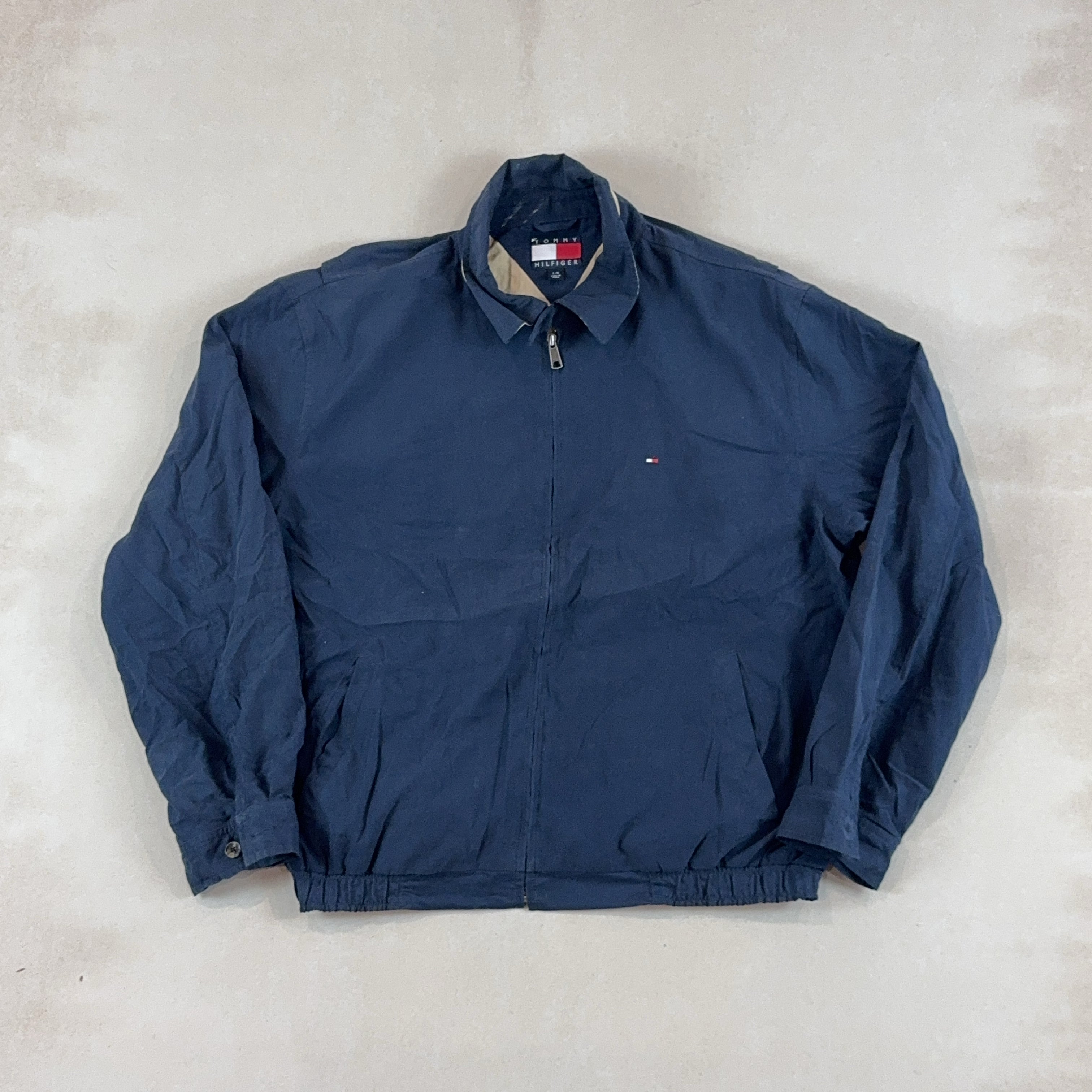 HILFIGER NAVY JACKET - LARGE