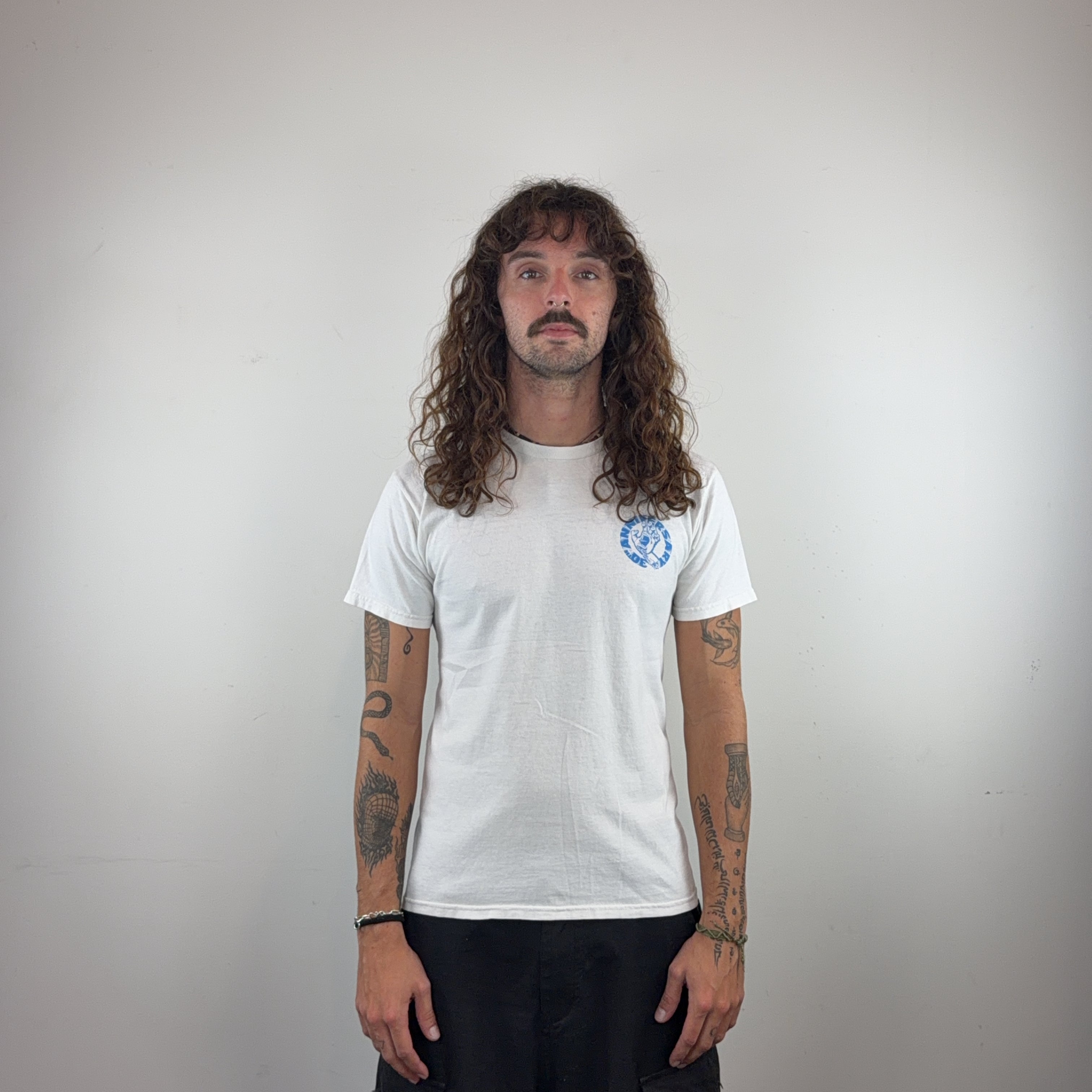 WHITE GRAPHIC TEE - SMALL