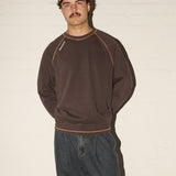 Contrast LS Tee - Walnut