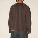 Contrast LS Tee - Walnut