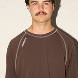 Contrast Tee - Walnut