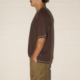 Contrast Tee - Walnut