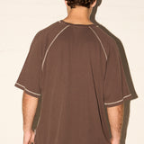 Contrast Tee - Walnut
