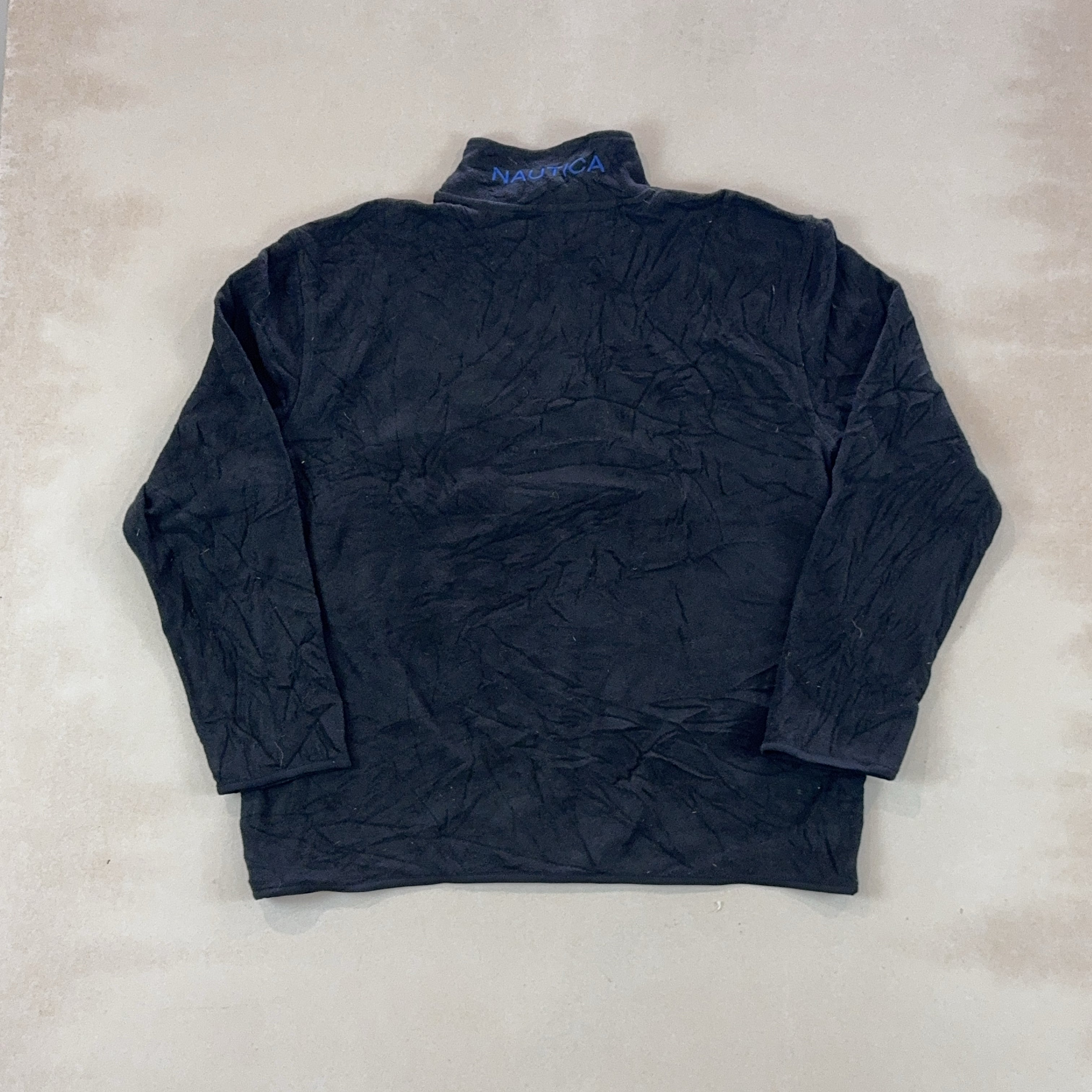 NAUTICA BLACK QUARTER ZIP - X LARGE