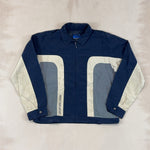 QUIKSILVER NAVY & CREAM JACKET - LARGE