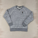 RALPH LAUREN GREY MARLE CREW - MEDIUM