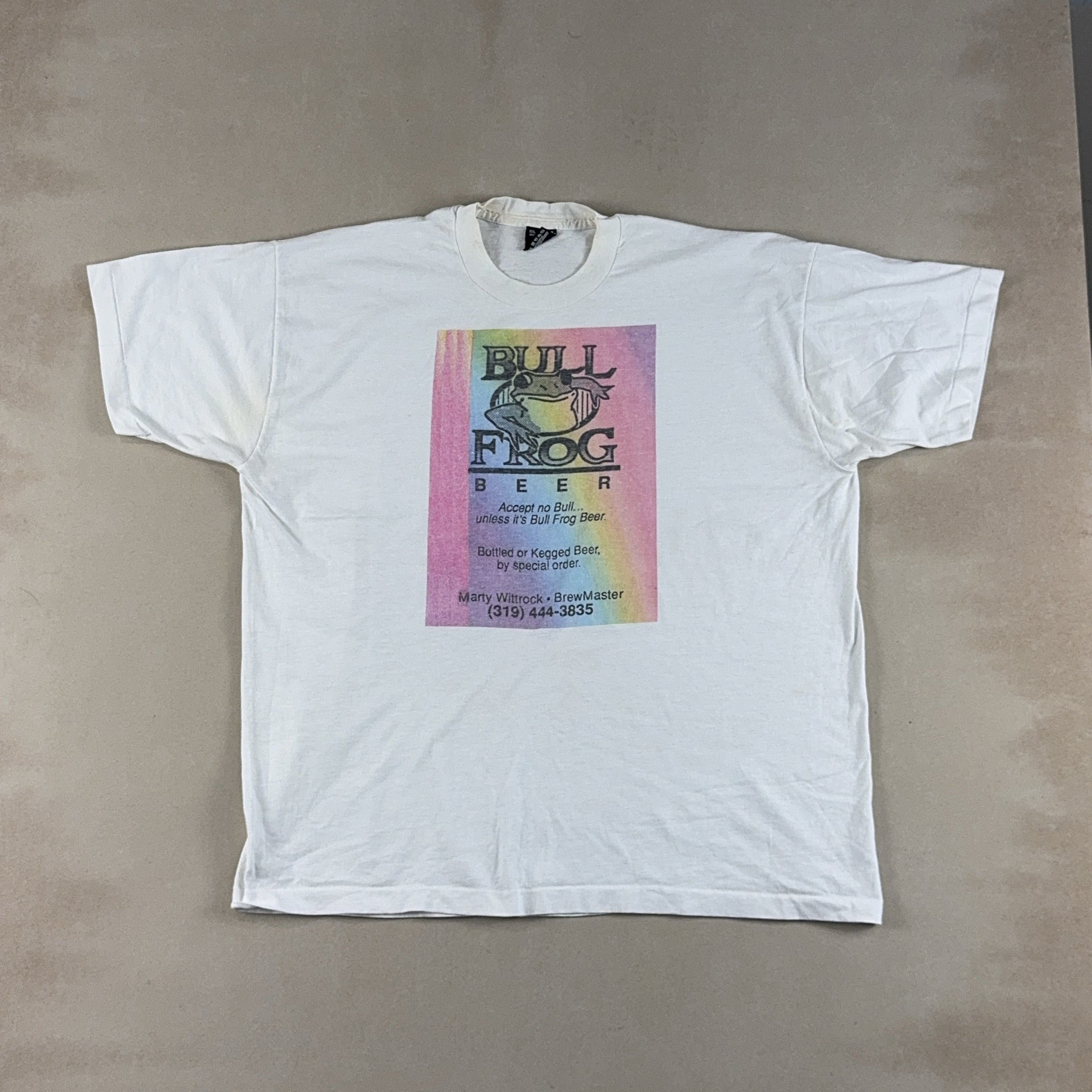BULL FROG BEER TEE - 2X LARGE