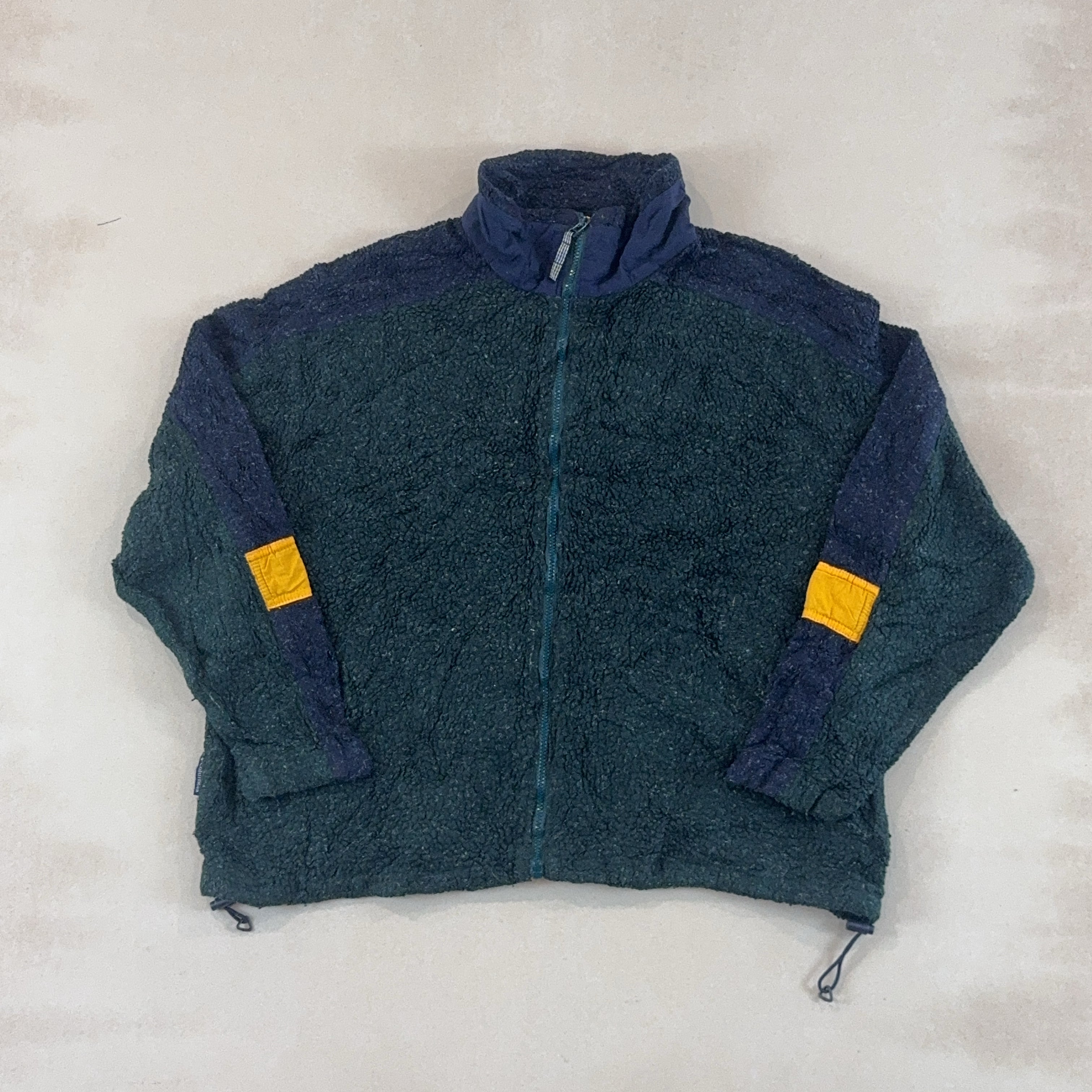 COLUMBIA GREEN & NAVY FLEECE - X LARGE