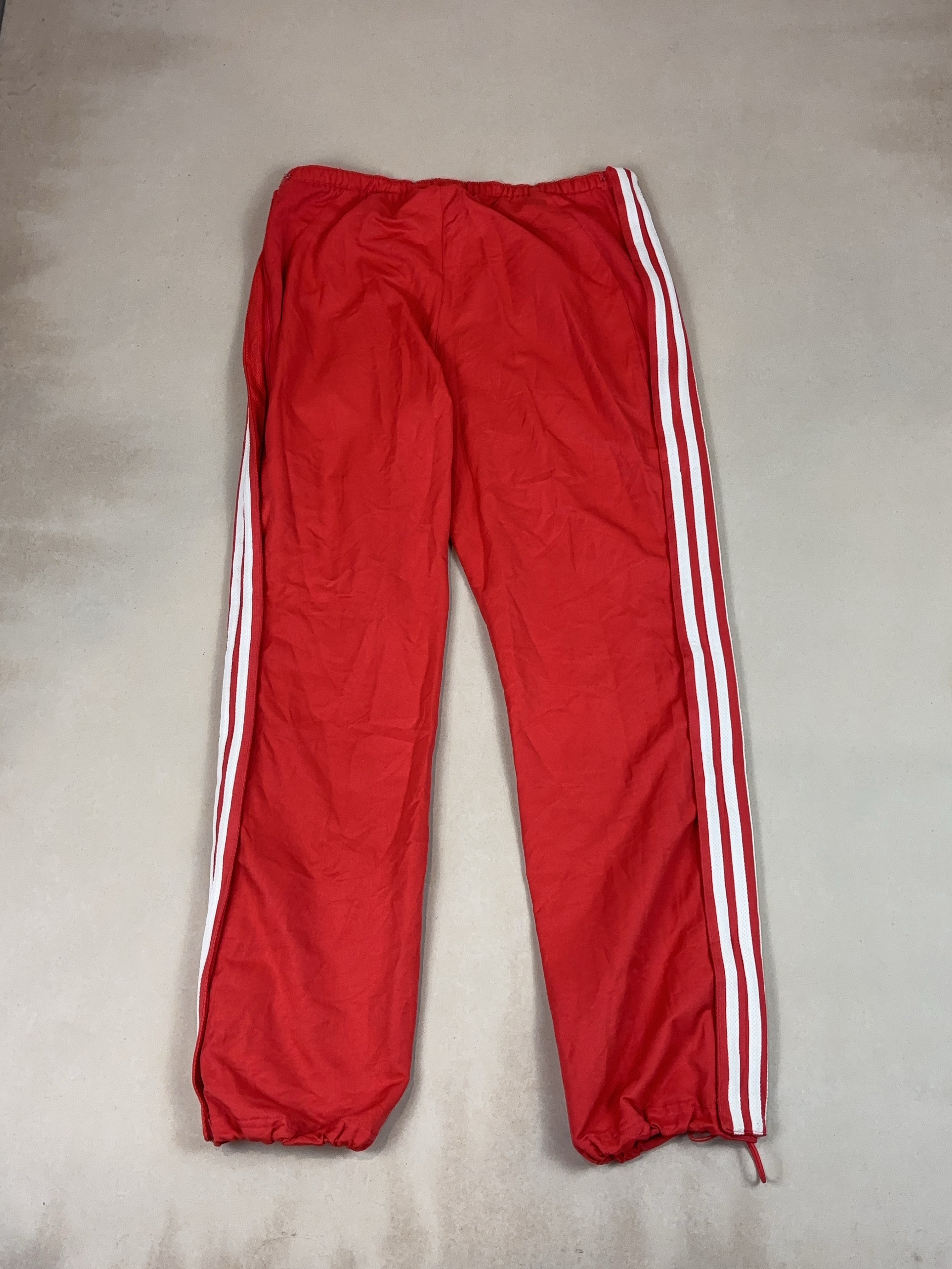 ADIDAS RED SPORT PANTS - X LARGE