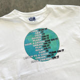 Planet earth graphic tee white Large