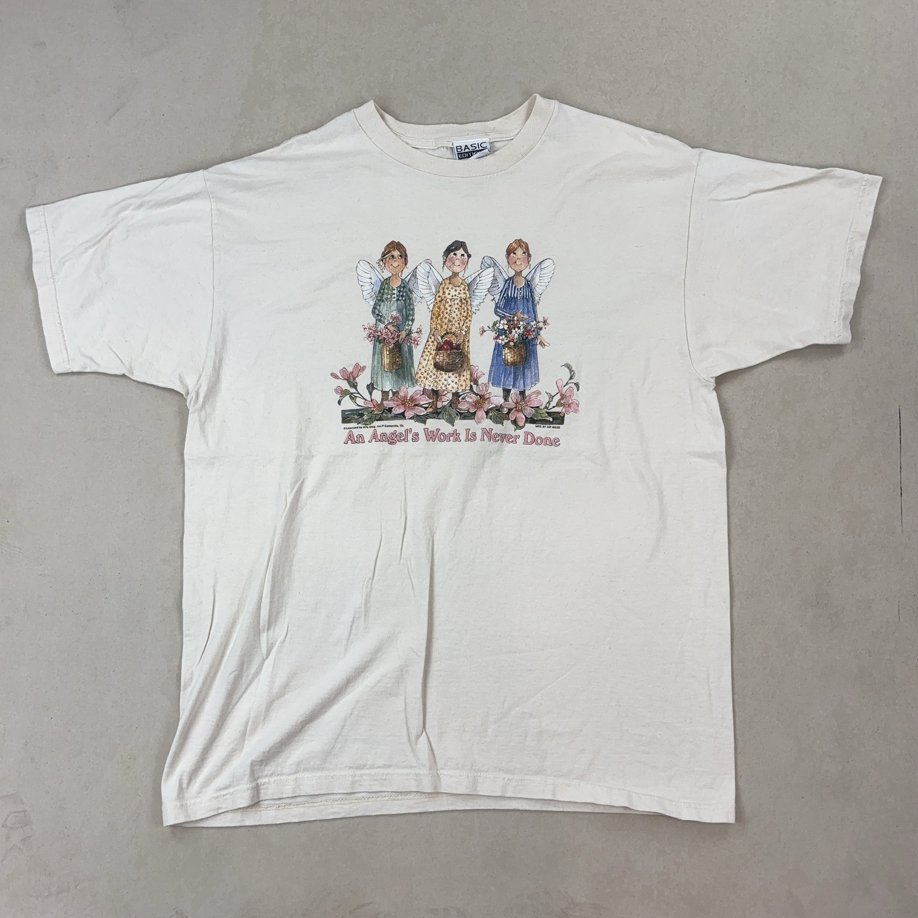 CREAM GRAPHIC TEE - X LARGE