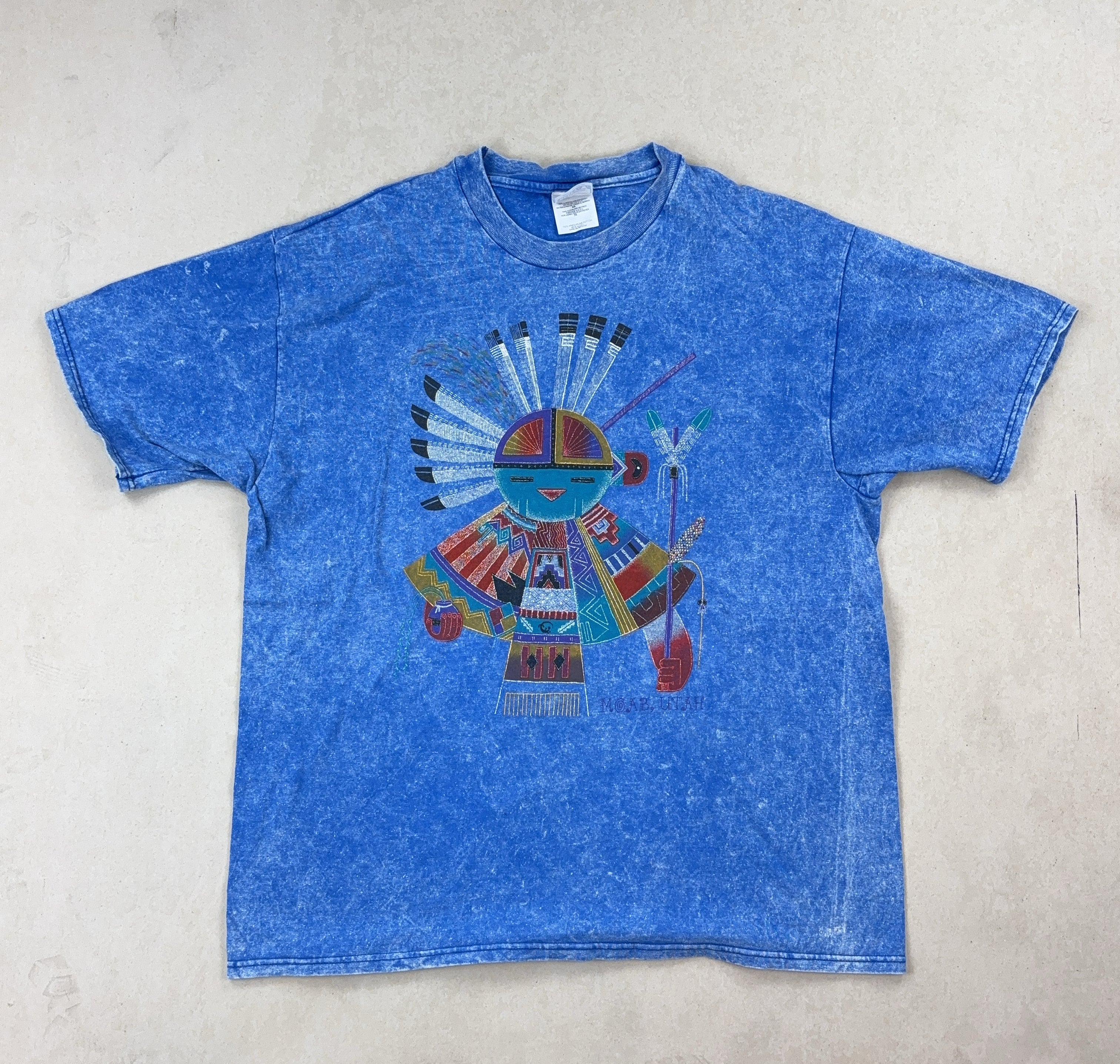 GRAPHIC BLUE TEE - X LARGE