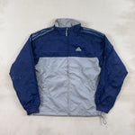 ADIDAS NAVY & GREY JACKET - MEDIUM