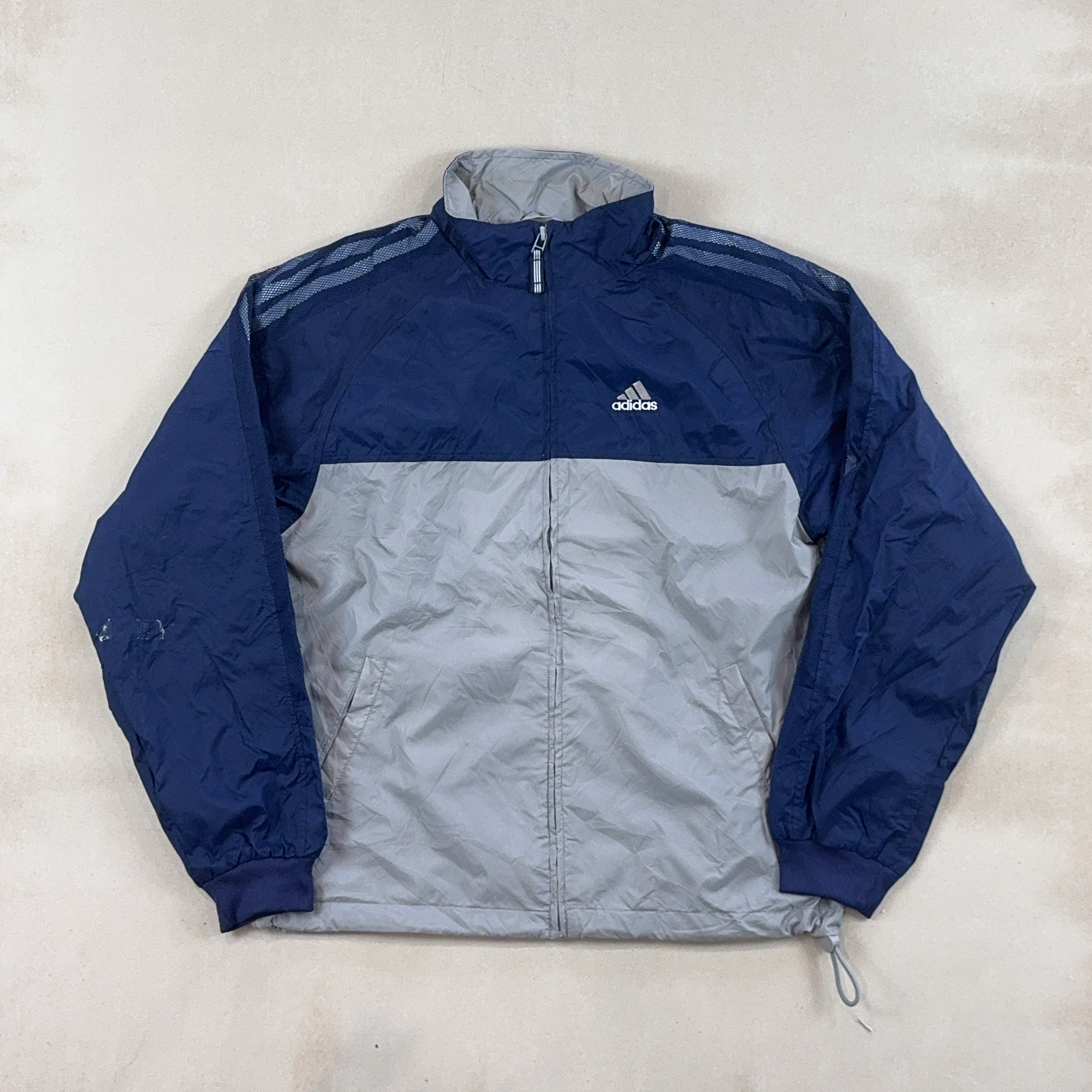 ADIDAS NAVY & GREY JACKET - MEDIUM