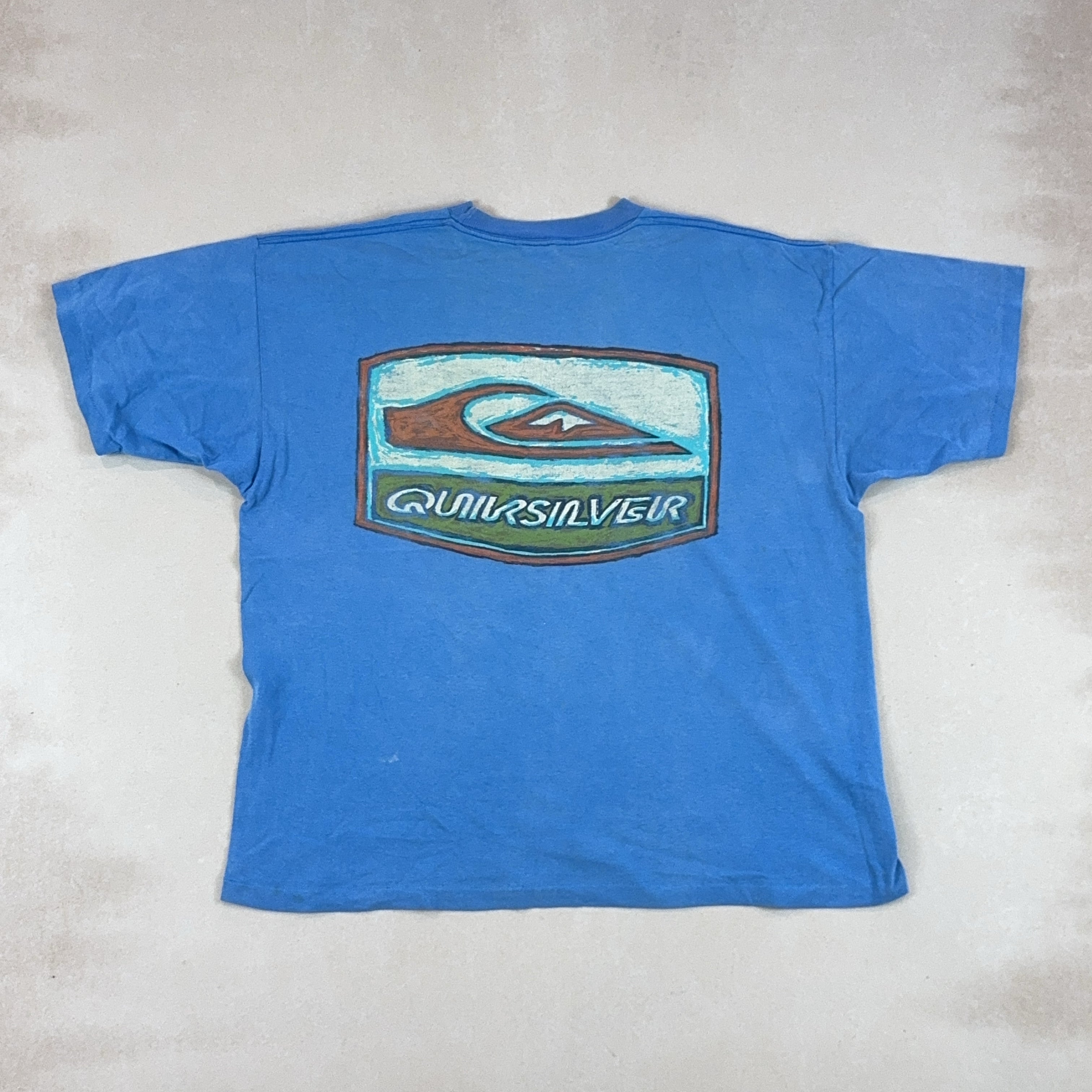 QUIKSILVER BLUE TEE - LARGE