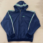 ADIDAS NAVY, GREEN & WHITE JACKET - X LARGE