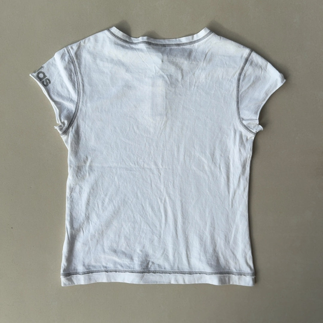 ADIDAS WHITE TEE - LARGE