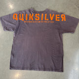 QUIKSILVER ORANGE AND GREY VINTAGE GRAPHIC TEE X LARGE