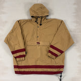 QUIKSILVER TAN & RED JACKET - LARGE