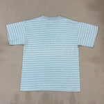 BLUE AND GREY STRIPED TEE - LARGE