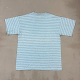 BLUE AND GREY STRIPED TEE - LARGE