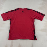 ADIDAS RED TEE - LARGE