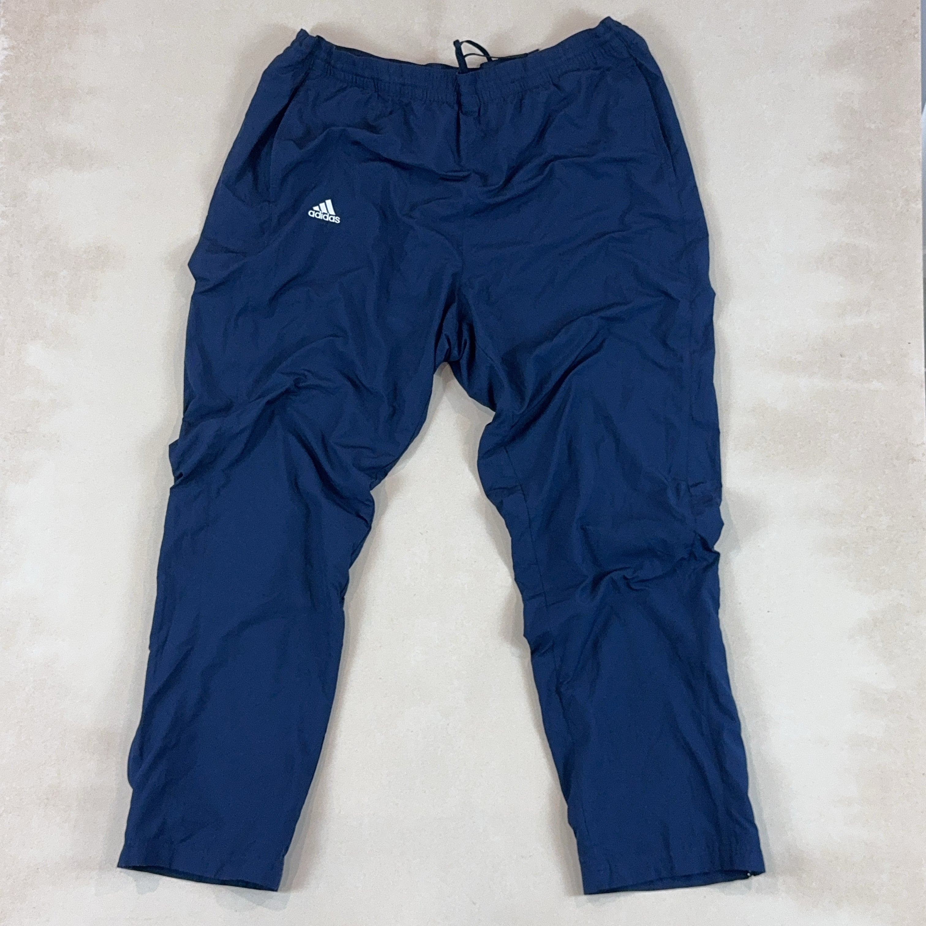 ADIDAS NAVY SPORT PANTS - 2X LARGE