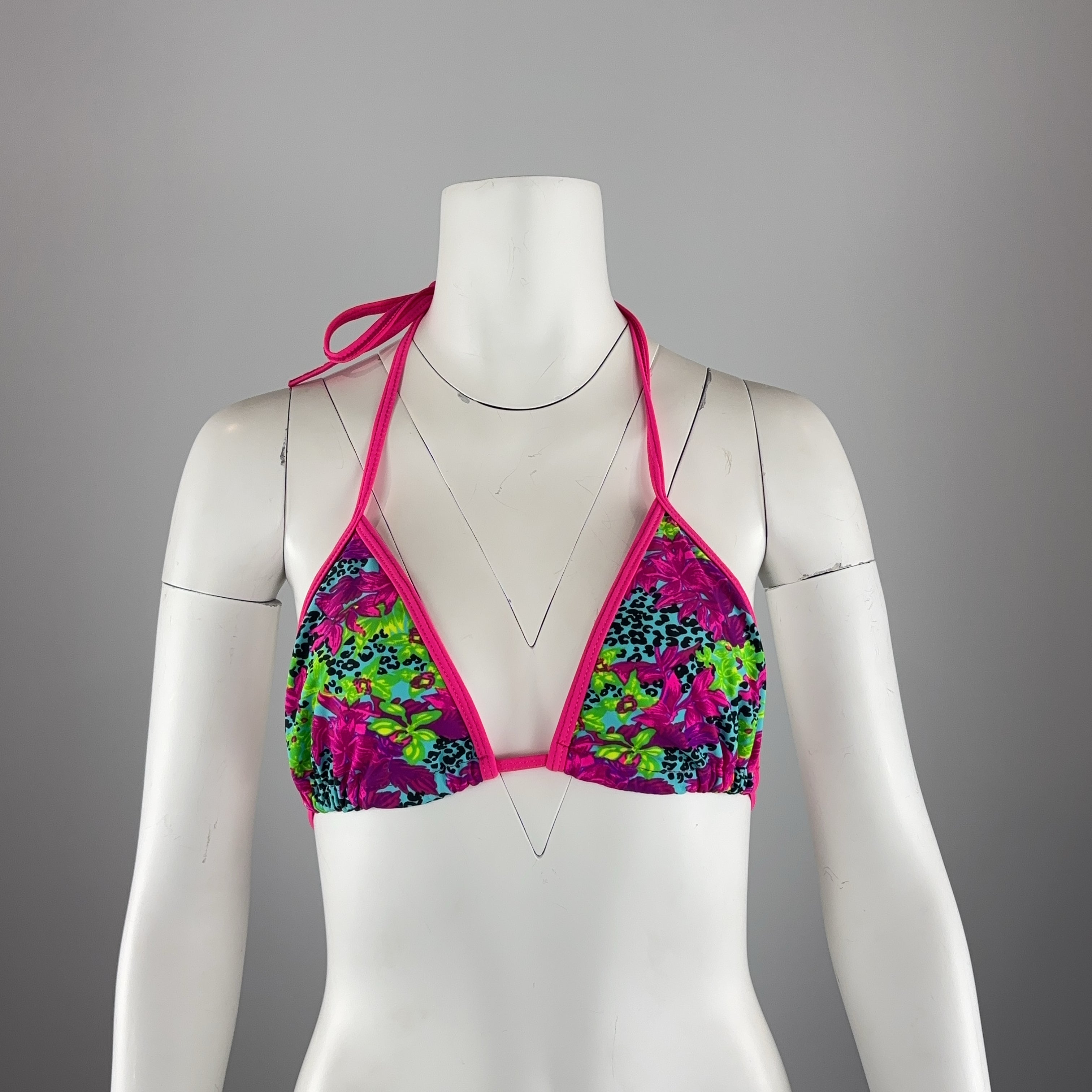 NEON PINK BIKINI TOP - X SMALL