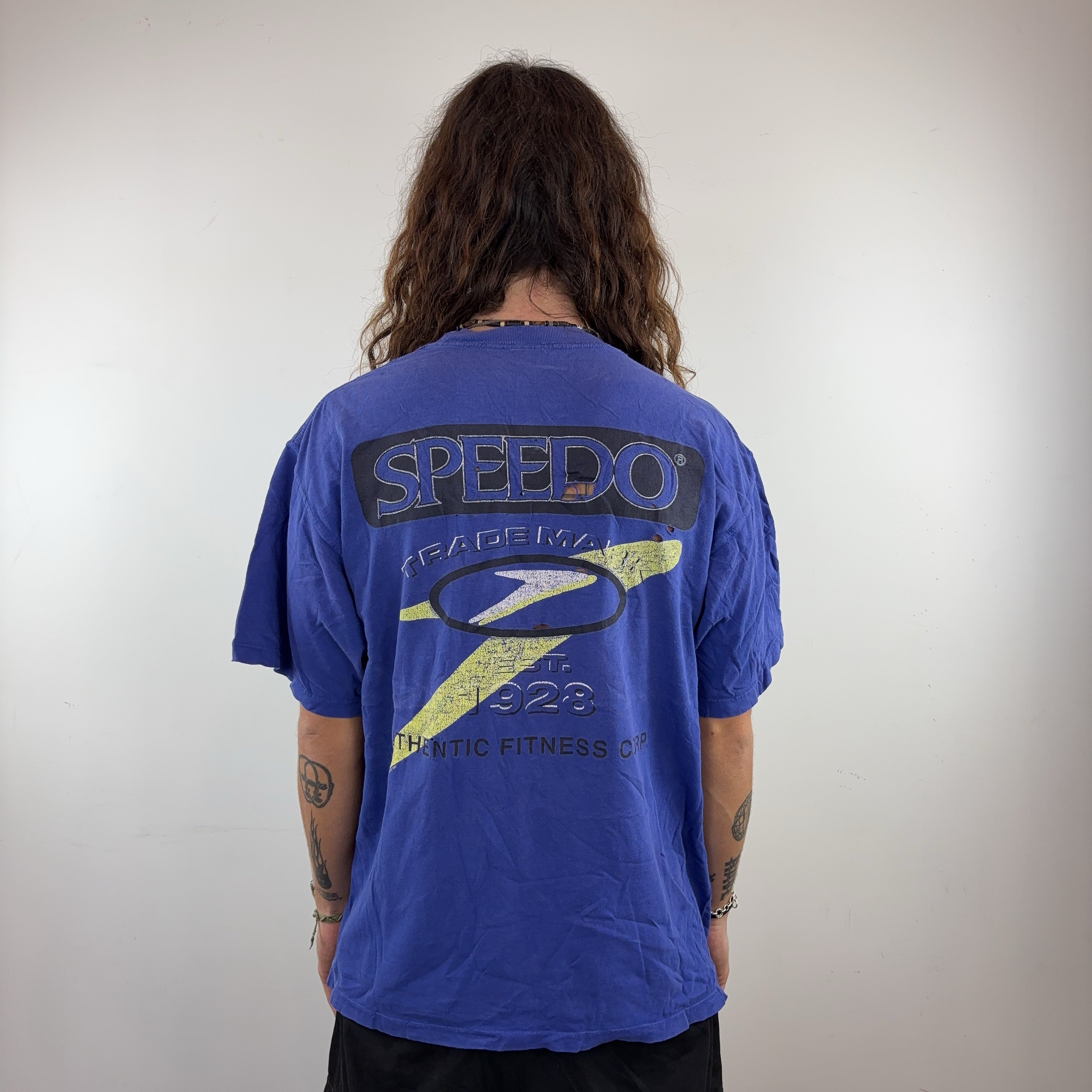 BLUE SPEEDO TEE - LARGE
