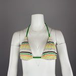 HORIZONTAL STRIPED BIKINI TOP - X SMALL