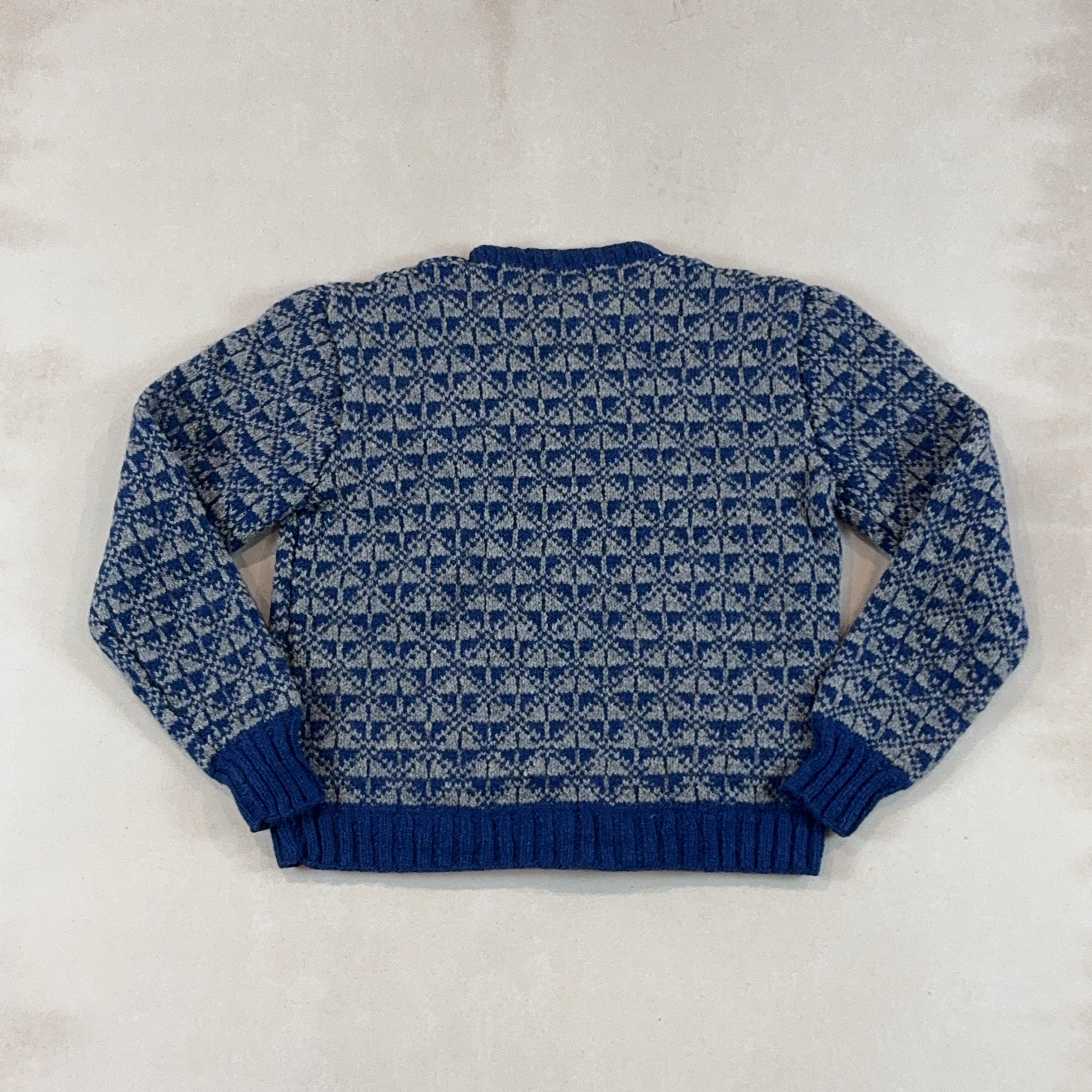 BLUE & GREY KNIT - MEDIUM
