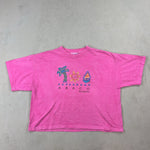 PINK CROPPED TEE - LARGE