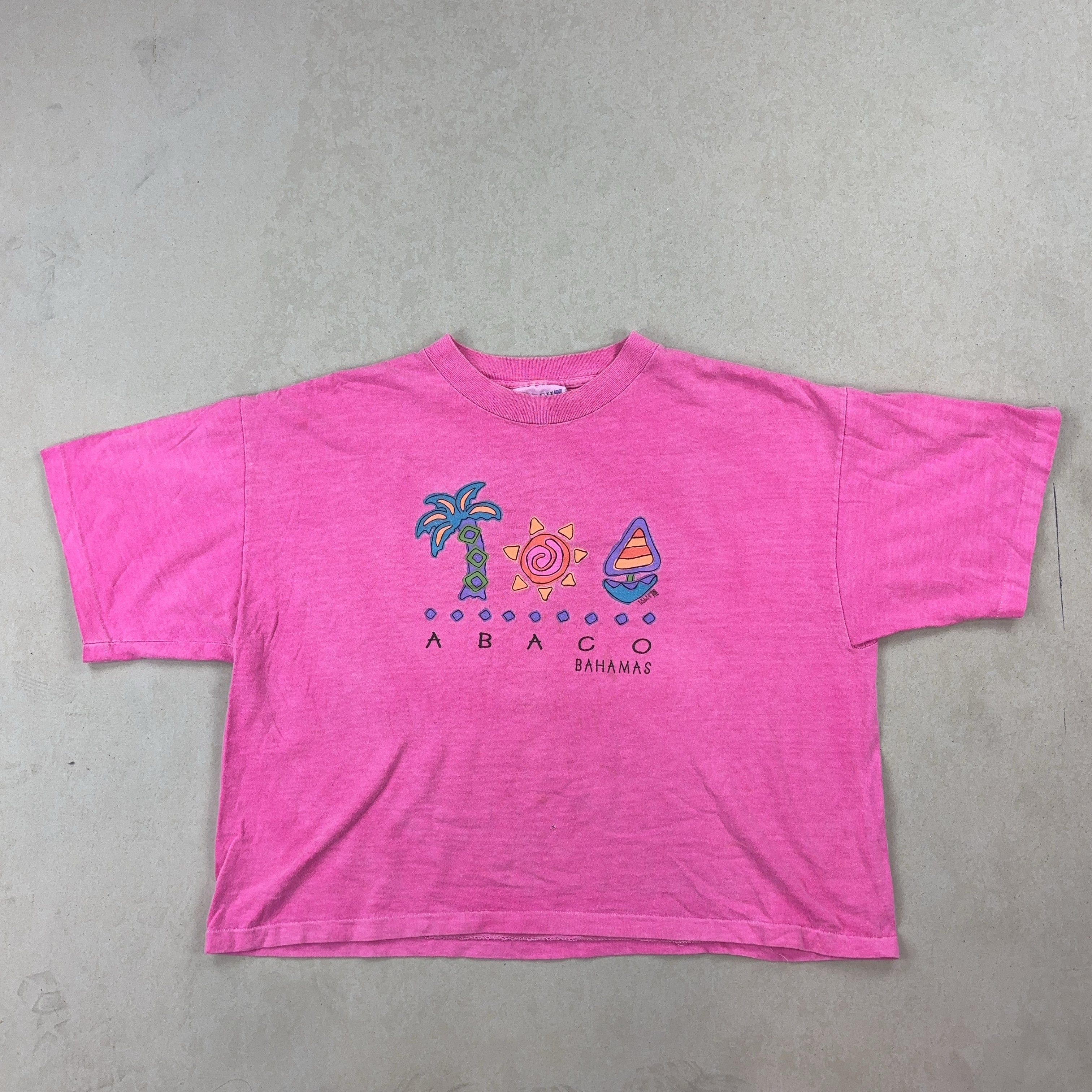 PINK CROPPED TEE - LARGE