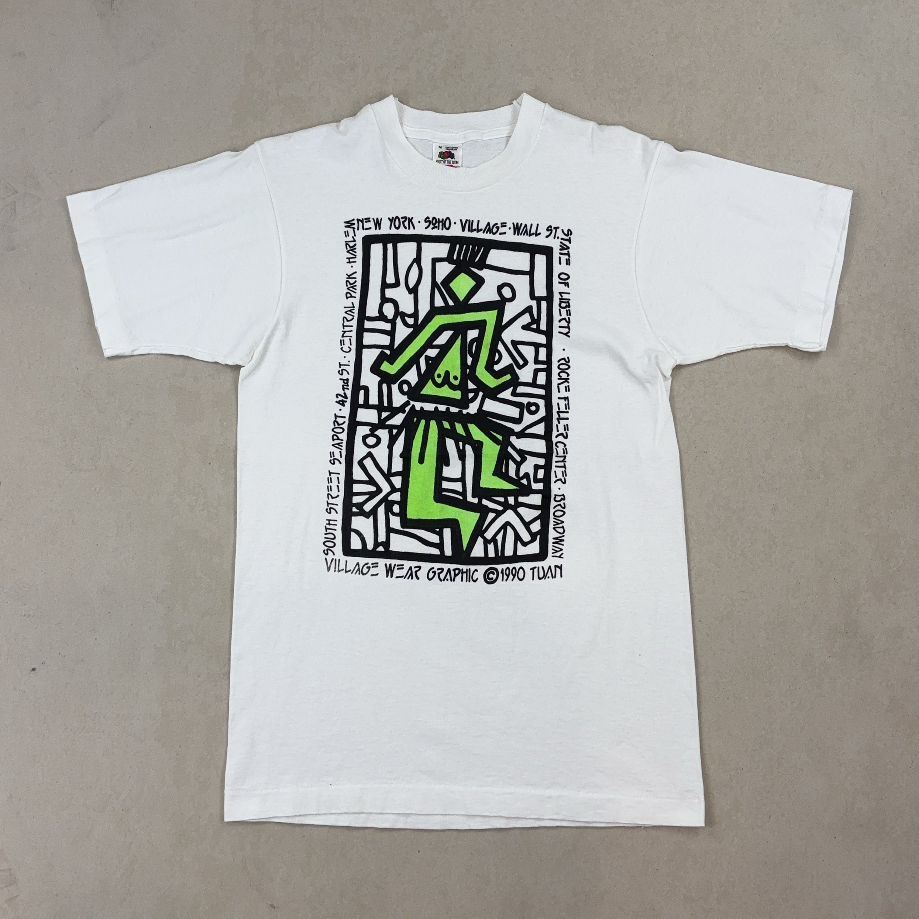 BLACK AND GREEN GRAPHIC TEE - SMALL