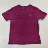 RALPH LAUREN BURGUNDY TEE - MEDIUM