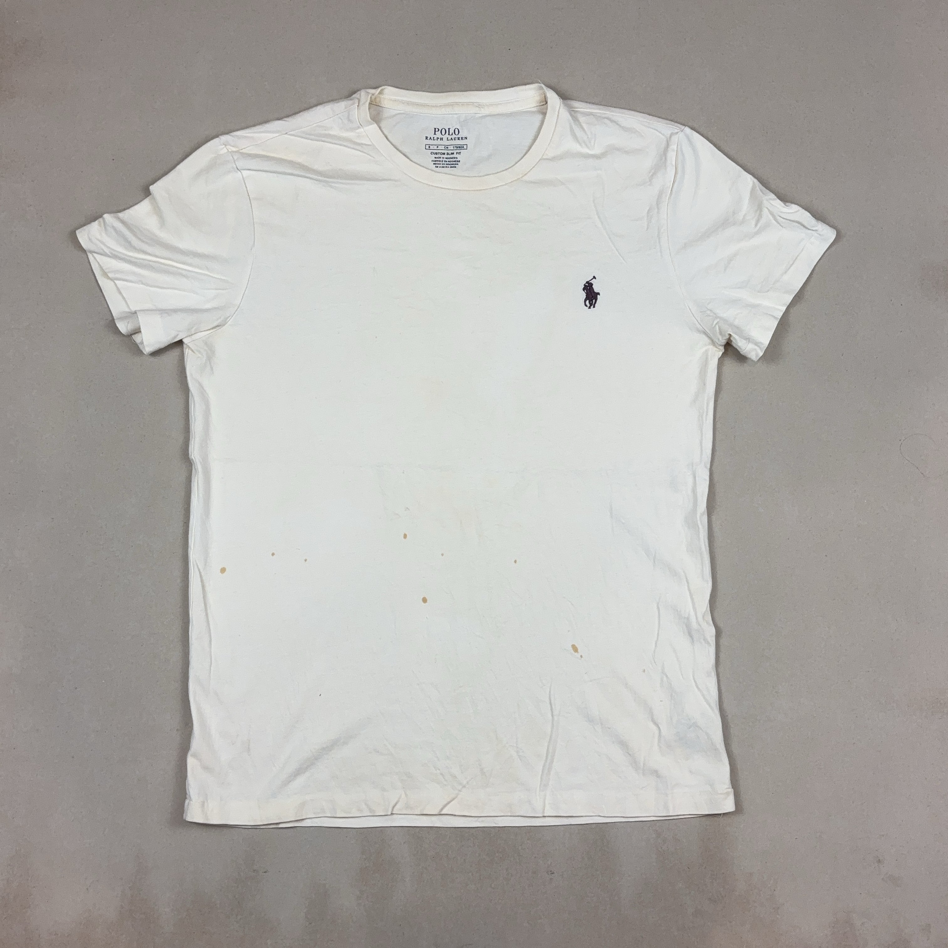 RALPH LAUREN PALE YELLOW TEE - SMALL
