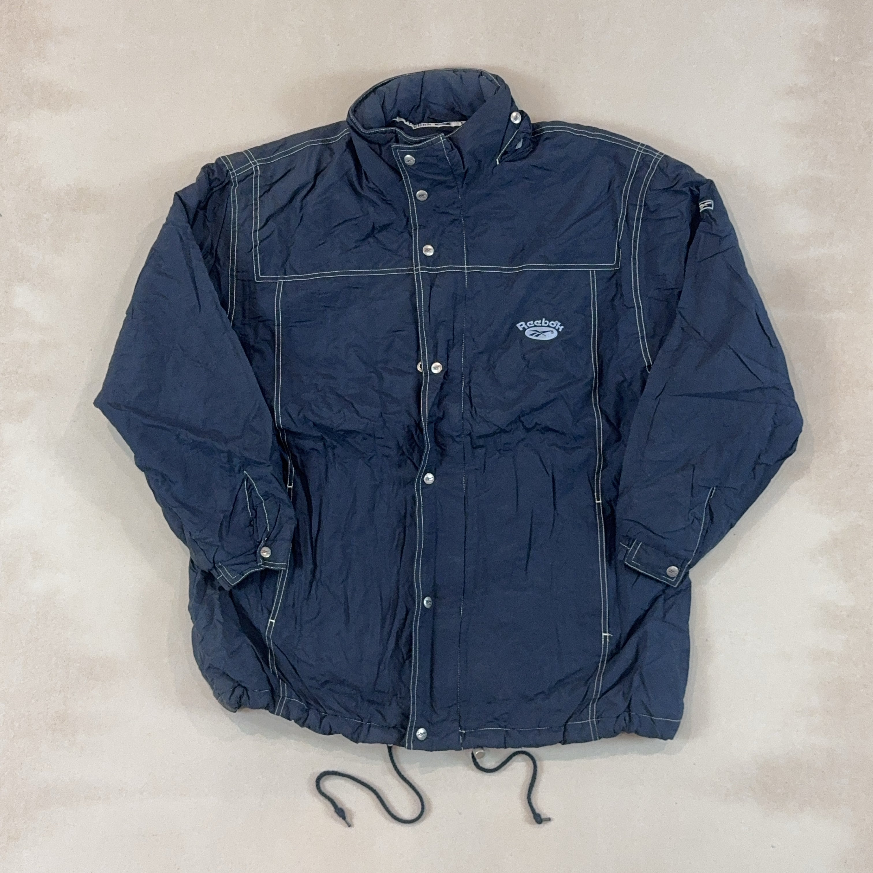 REEBOK NAVY JACKET - LARGE