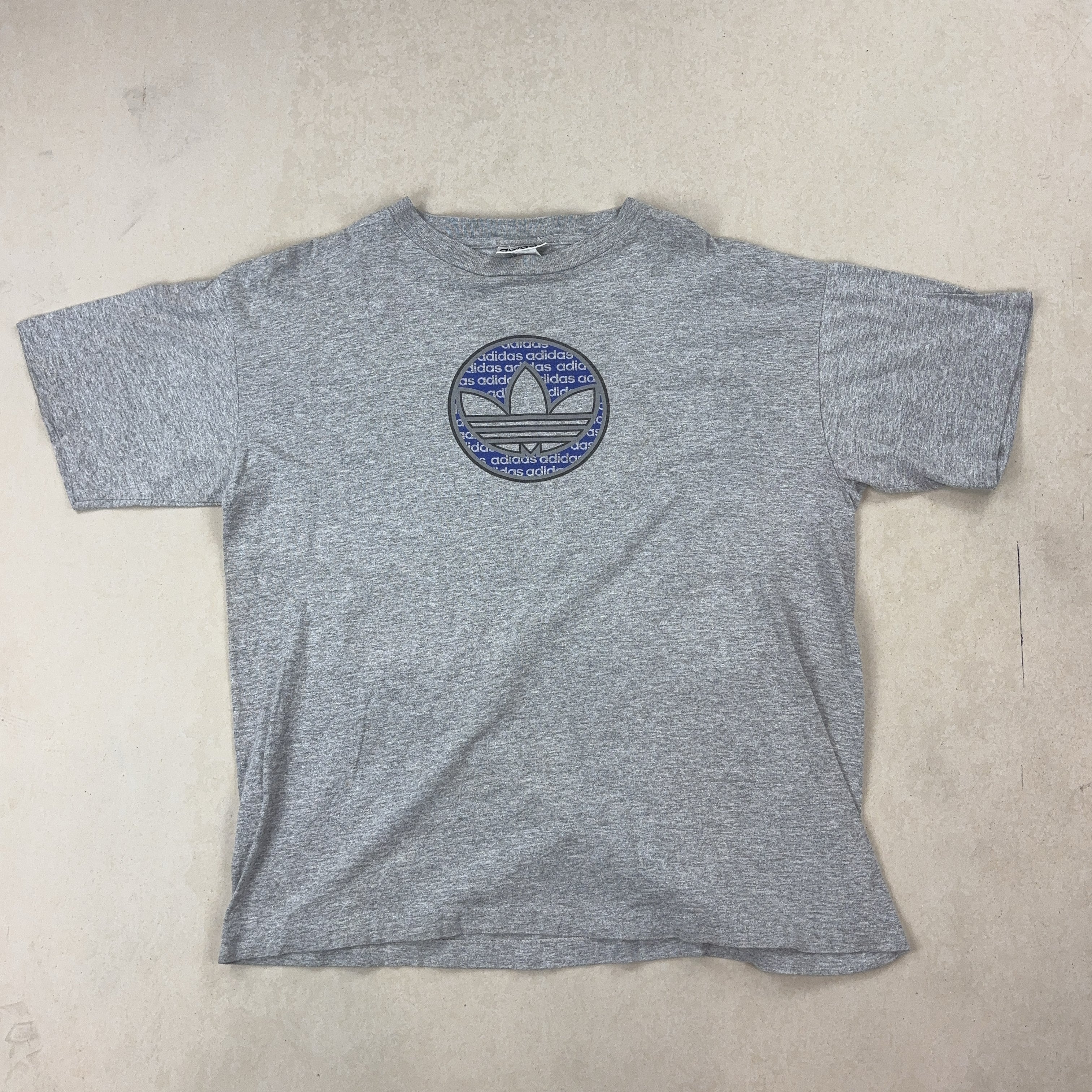 ADIDAS GREY TEE - LARGE
