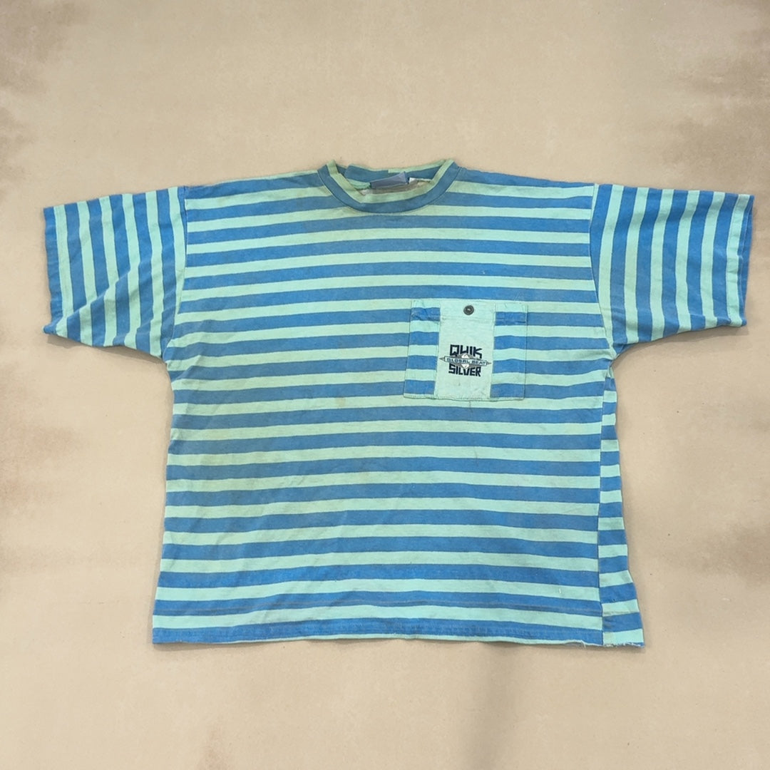 QUIKSILVER STRIPE TEE - LARGE