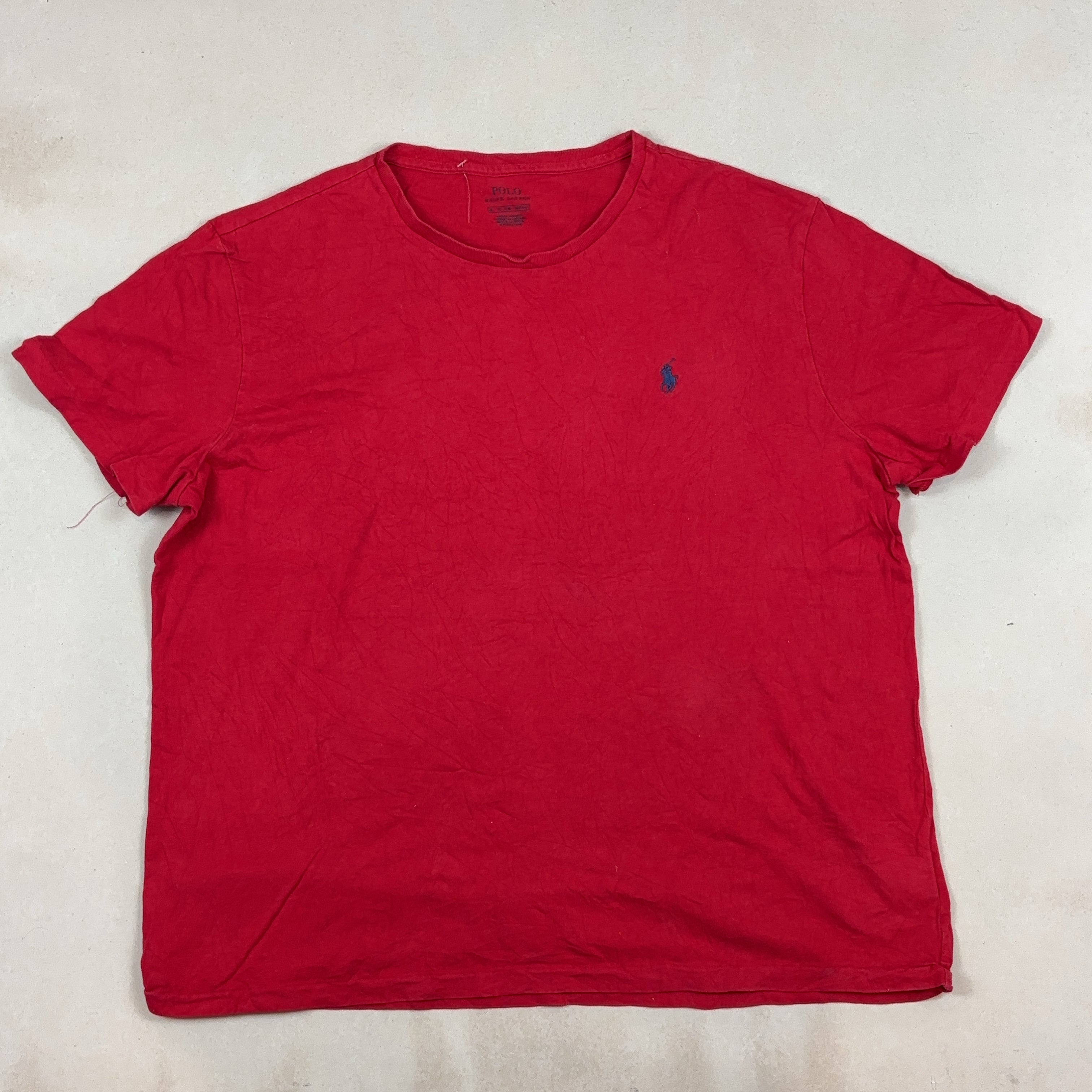POLO RALPH LAUREN RED TEE - X LARGE
