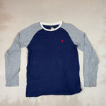 POLO RALPH LAUREN NAVY LONG SLEEVE - MEDIUM